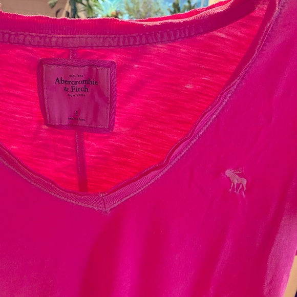 ABERCROMBIE & FITCH Y2K V-Neck Moose Logo T-Shirt - Picture 2 of 3